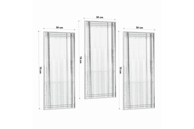 Dekorativt Spegelset (3 Delar) Heba Buhem Transparent - Ivory - Inredning - Speglar - Väggspegel