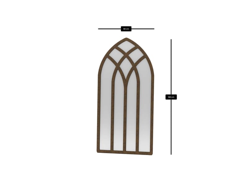 Delvi Golvspegel 90x180 cm - Brun - Inredning - Speglar - Helkroppsspegel