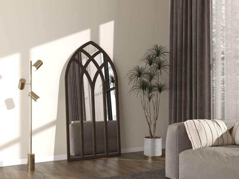 Delvi Golvspegel 90x180 cm - Brun - Inredning - Speglar - Helkroppsspegel