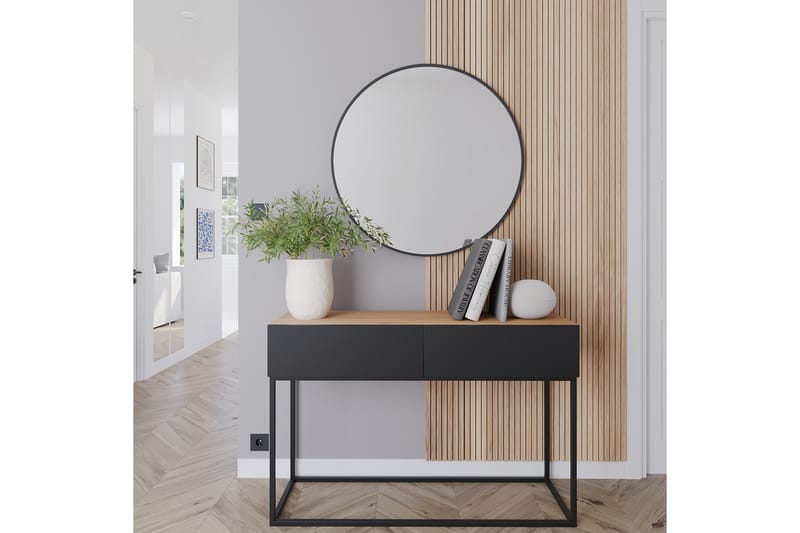 Divissi Vägghängd Spegel Rund 80 cm - Svart - Inredning - Speglar - Väggspegel