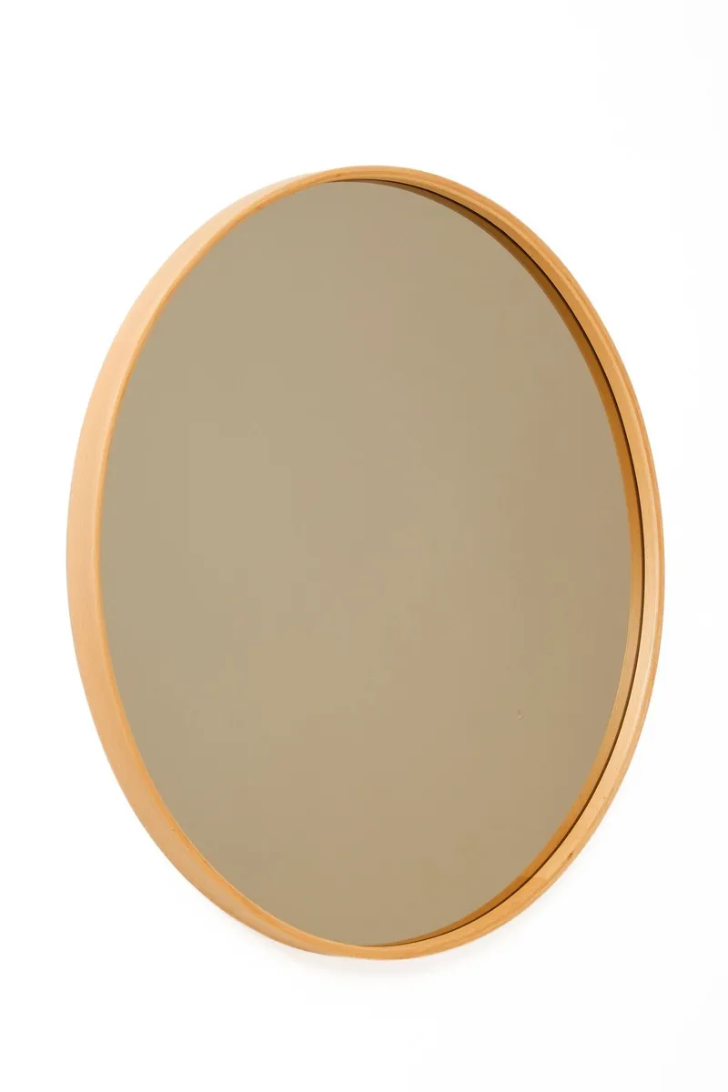 Dravik Dekorativ spegel 40x40x4 cm - vit ram med ekdetaljer - Inredning - Speglar - Väggspegel