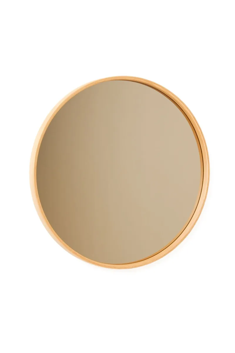 Dravik Dekorativ spegel 60x60x4 cm - Vit ram med ekdetaljer - Inredning - Speglar - Väggspegel