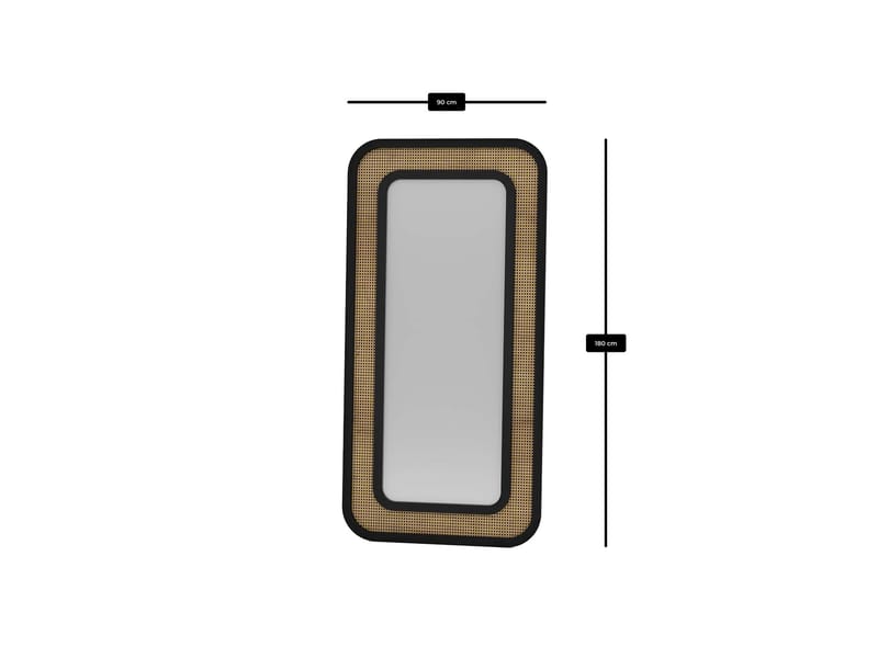 Estevan Golvspegel 90x180 cm - Svart - Inredning - Speglar - Helkroppsspegel