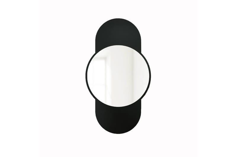 Ewelina Vägghängd Spegel Rund 60 cm, Svart