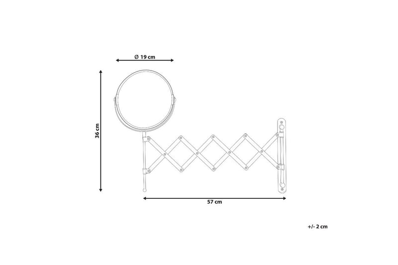Förlängningsbar väggsminkspegel Yvelines - Inredning - Speglar - Sminkspegel