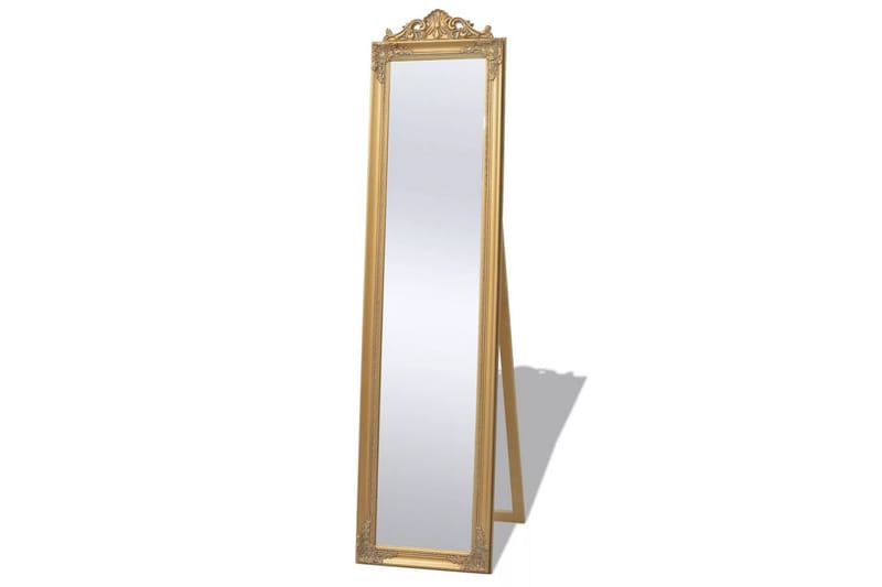 Fristående spegel i barockstil 160x40 cm guld - Guld - Golvspegel - Helkroppsspegel
