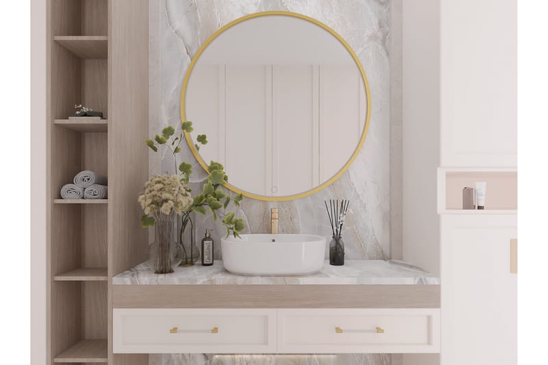 Gerbinie Vägghängd Spegel 80 cm - Guld - Inredning - Speglar - Väggspegel