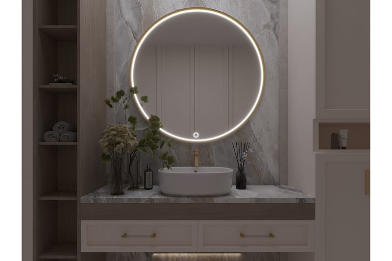 Gerbinie Vägghängd Spegel 80 cm - Guld - Inredning - Speglar - Väggspegel