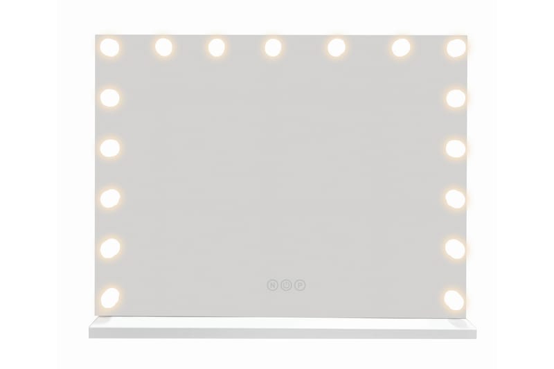 Glow Stor sminkspegel 70 cm med belysning lampor - Hollywood spegel med USB-charging - Vit - Inredning - Speglar - Sminkspegel