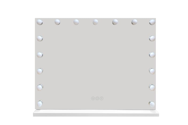 Glow Stor sminkspegel 70 cm med belysning lampor - Hollywood spegel med USB-charging - Vit - Inredning - Speglar - Sminkspegel
