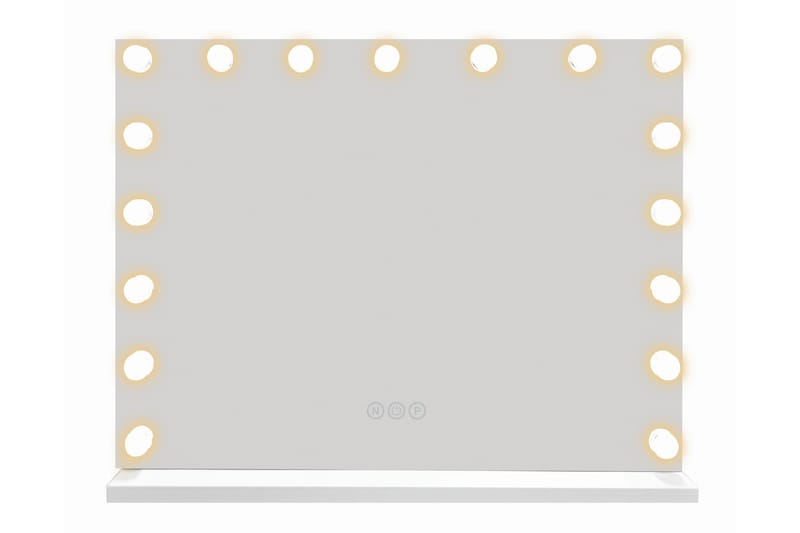 Glow Stor sminkspegel 70 cm med belysning lampor - Hollywood spegel med USB-charging - Vit - Inredning - Speglar - Sminkspegel