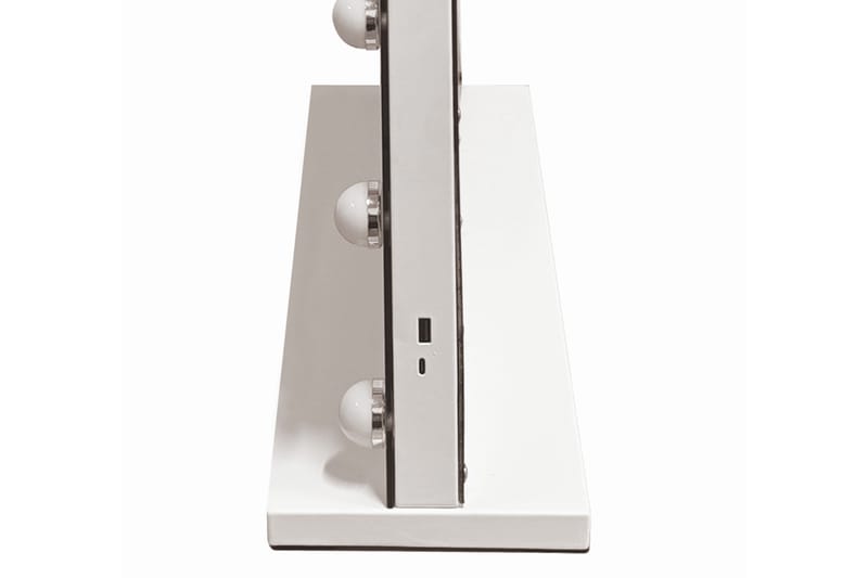 Glow Stor sminkspegel 70 cm med belysning lampor - Hollywood spegel med USB-charging - Vit - Inredning - Speglar - Sminkspegel