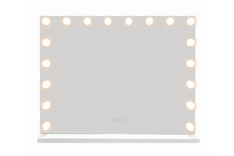 Glow Stor sminkspegel 80 cm med belysning lampor - Hollywood spegel med USB-laddning - Vit - Inredning - Speglar - Spegel med belysning