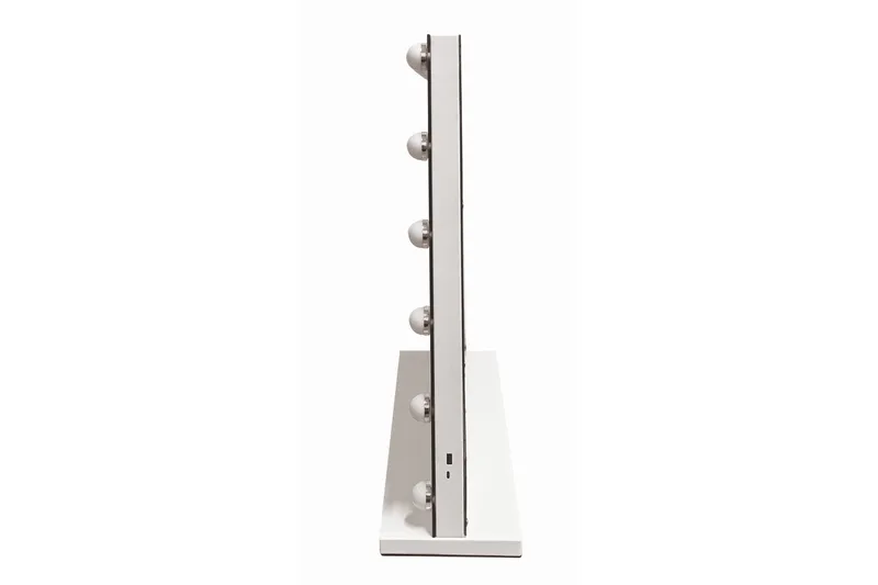 Glow Stor sminkspegel 80 cm med belysning lampor - Hollywood spegel med USB-laddning - Vit - Inredning - Speglar - Spegel med belysning