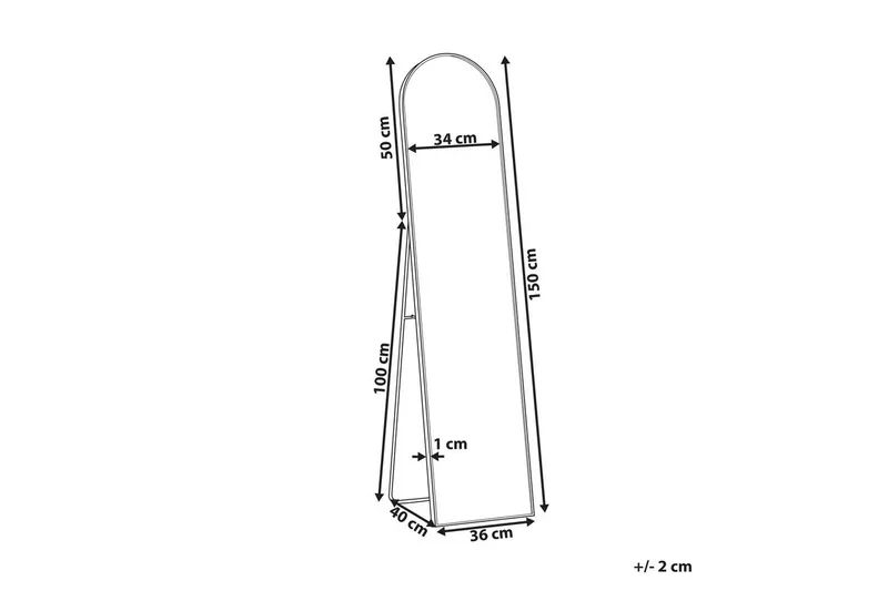 Golvspegel Bagnolet Silver - Silver - Inredning - Speglar - Helkroppsspegel