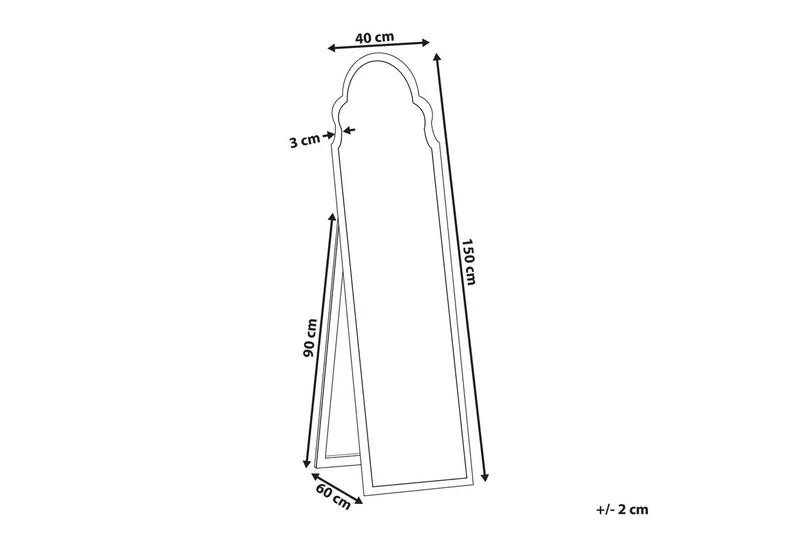 Golvspegel Chatillon Svart - Svart - Inredning - Speglar - Helkroppsspegel