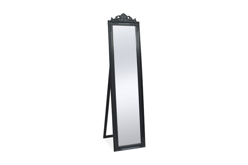 Fristående spegel i barockstil 160x40 cm svart - Svart - Helkroppsspegel - Golvspegel