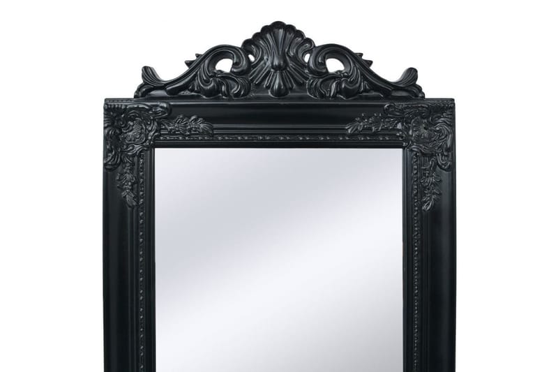 Fristående spegel i barockstil 160x40 cm svart - Svart - Helkroppsspegel - Golvspegel
