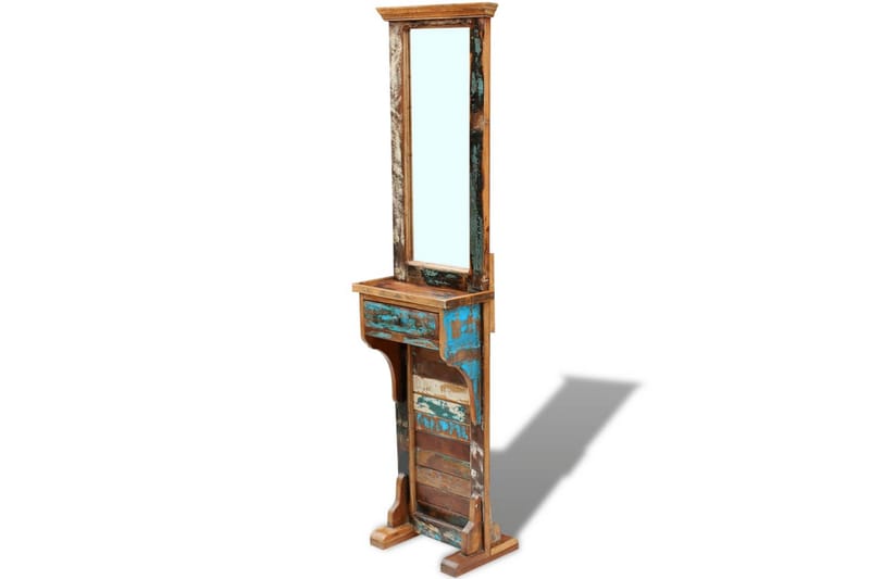 Hallspegel massivt återvunnet trä 47x23x180 cm - Flerfärgad - Inredning - Speglar - Golvspegel