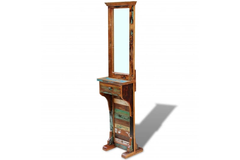 Hallspegel massivt återvunnet trä 47x23x180 cm - Flerfärgad - Inredning - Speglar - Golvspegel