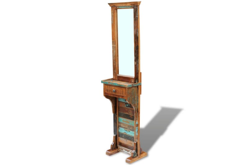 Hallspegel massivt återvunnet trä 47x23x180 cm - Flerfärgad - Inredning - Speglar - Golvspegel