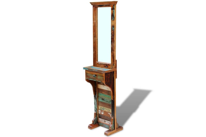 Hallspegel massivt återvunnet trä 47x23x180 cm - Flerfärgad - Inredning - Speglar - Golvspegel