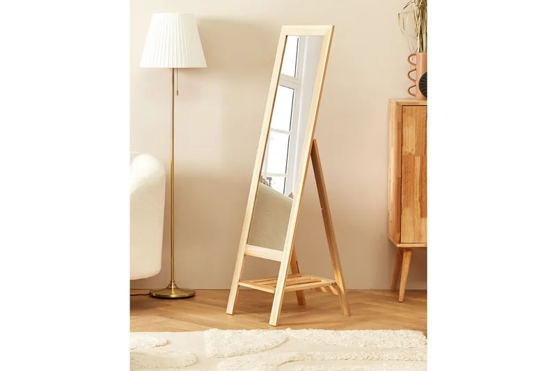 Golvspegel med hylla Luisant - Inredning - Speglar - Helkroppsspegel