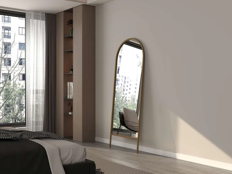 Halor Golvspegel 70x180 cm - Guld - Inredning - Speglar - Helkroppsspegel