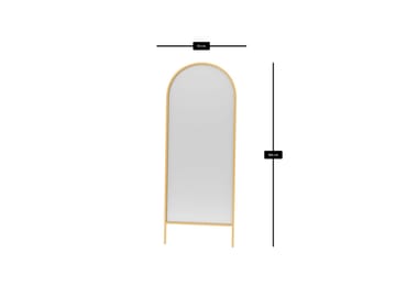 Halor Golvspegel 70x180 cm - Guld - Inredning - Speglar - Helkroppsspegel