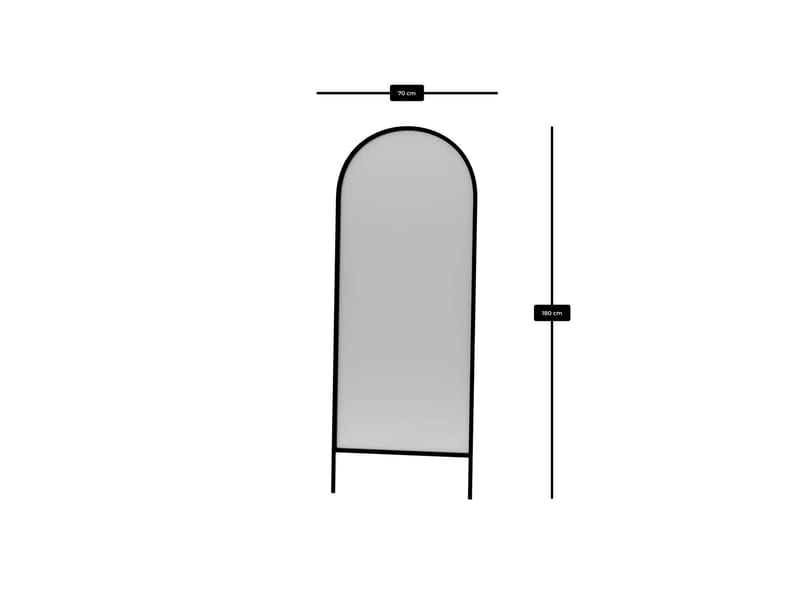 Halor Golvspegel 70x180 cm - Svart - Inredning - Speglar - Helkroppsspegel
