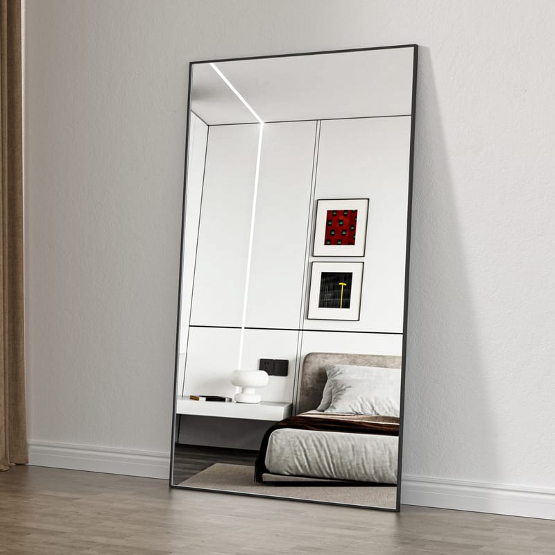 Helkroppsspegel 100x170cm | Svart aluminiumram | BLANCHE, undefined