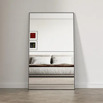 Helkroppsspegel 100x170cm | Svart aluminiumram | BLANCHE - Inredning - Speglar - Helkroppsspegel