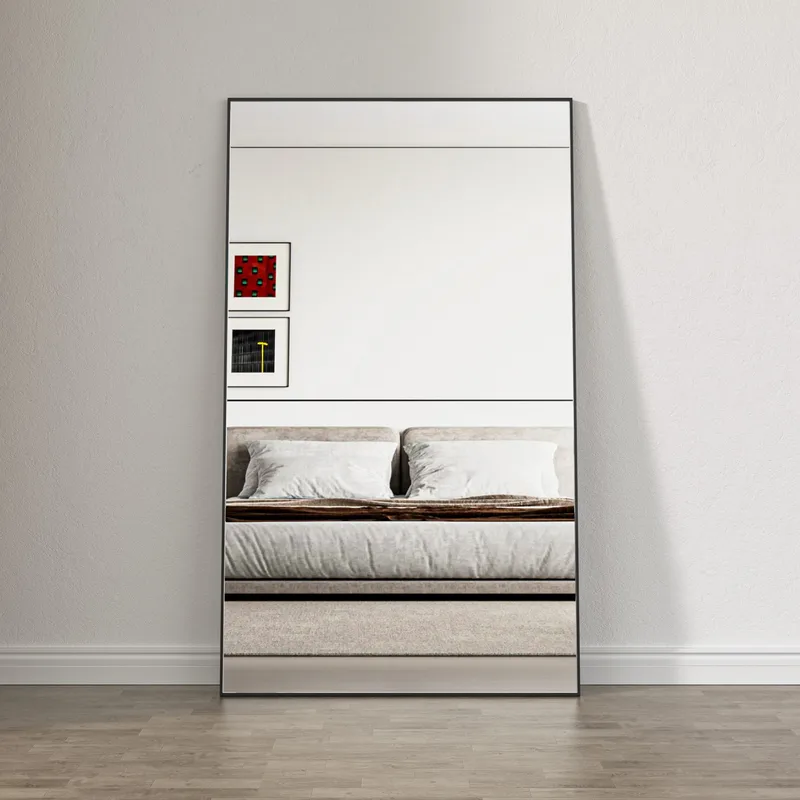 Helkroppsspegel 100x170cm | Svart aluminiumram | BLANCHE - Inredning - Speglar - Helkroppsspegel