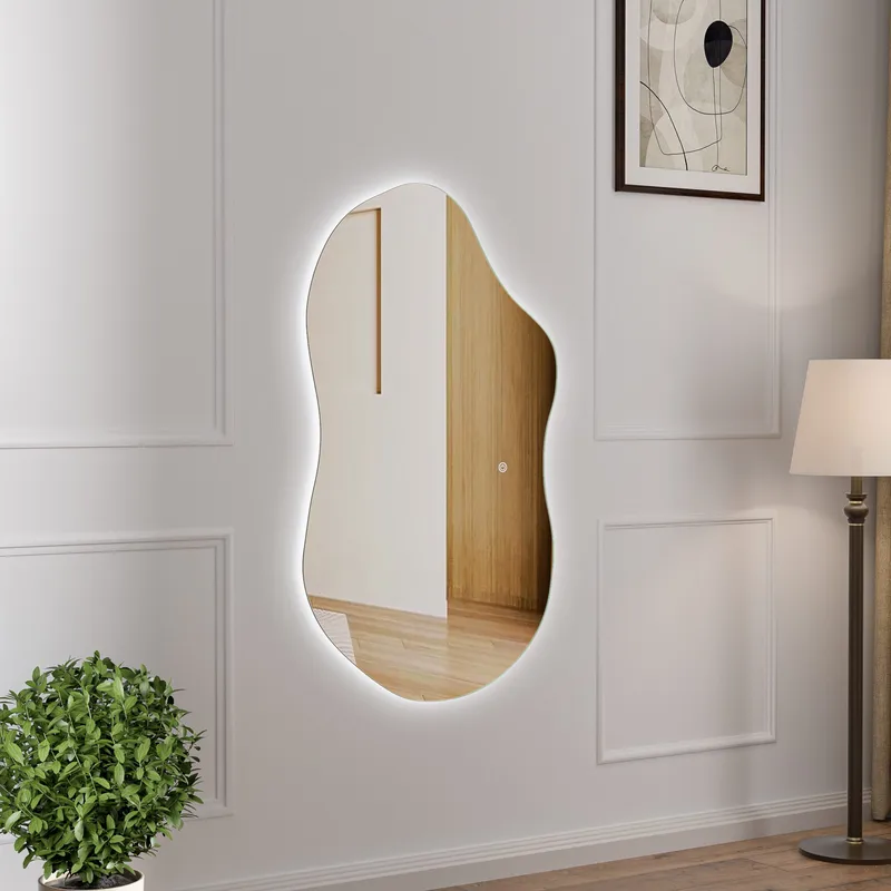 Helkroppsspegel | 120x70cm | Vägghängd | LED-belysning med dimmer | Fiona - Inredning - Speglar - Väggspegel