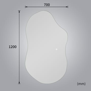 Helkroppsspegel | 120x70cm | Vägghängd | LED-belysning med dimmer | Fiona - Inredning - Speglar - Väggspegel