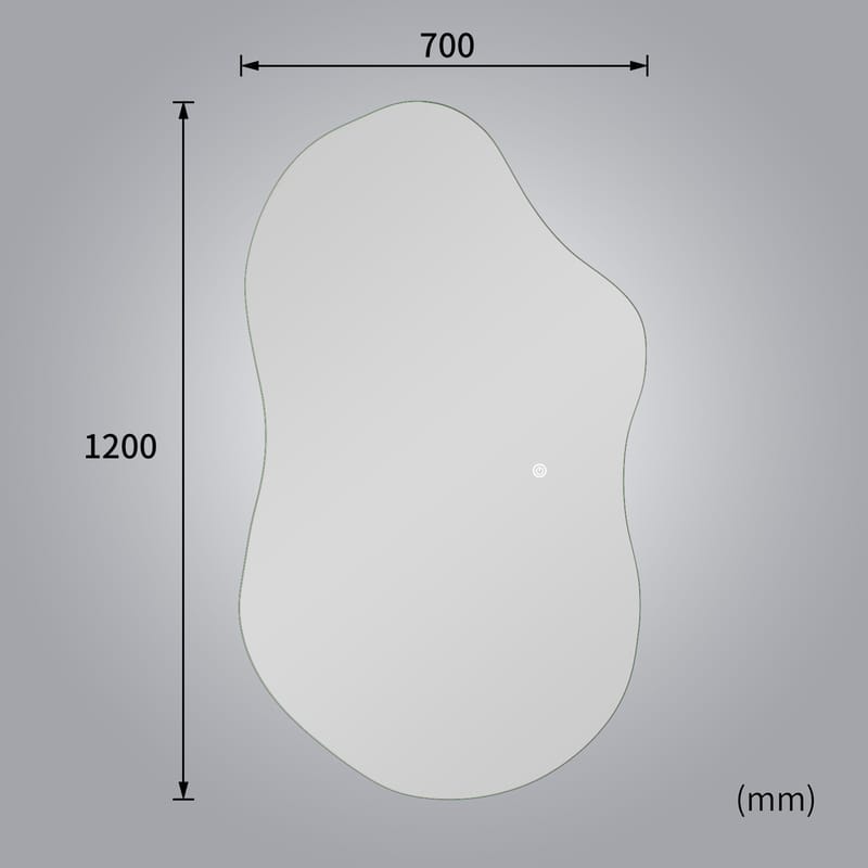 Helkroppsspegel | 120x70cm | Vägghängd | LED-belysning med dimmer | Fiona - Inredning - Speglar - Väggspegel