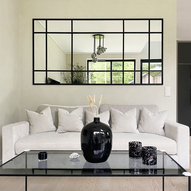 Helkroppsspegel 90x180cm | Spröjsad | Svart ram - Svart - Inredning - Speglar - Helkroppsspegel