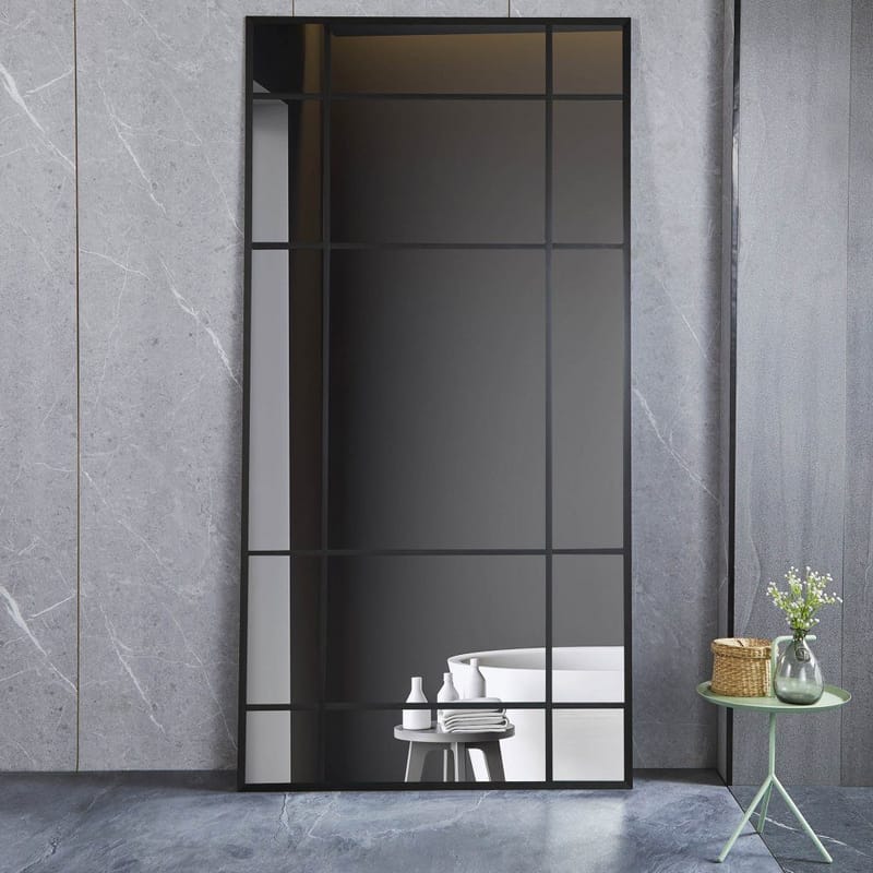 Helkroppsspegel 90x180cm | Spröjsad | Svart ram - Svart - Inredning - Speglar - Helkroppsspegel