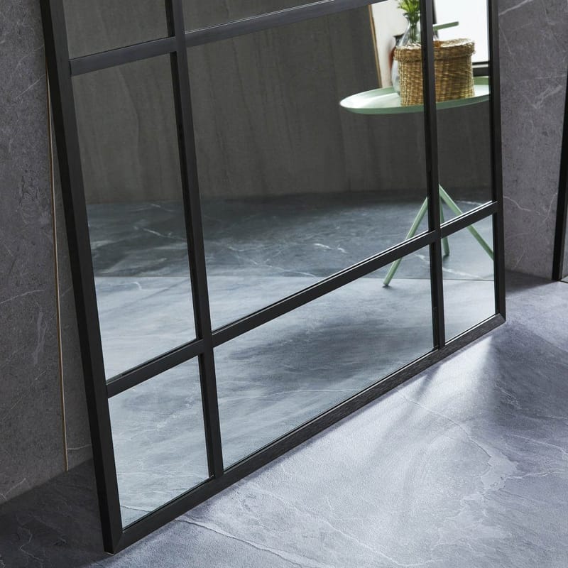 Helkroppsspegel 90x180cm | Spröjsad | Svart ram - Svart - Inredning - Speglar - Helkroppsspegel