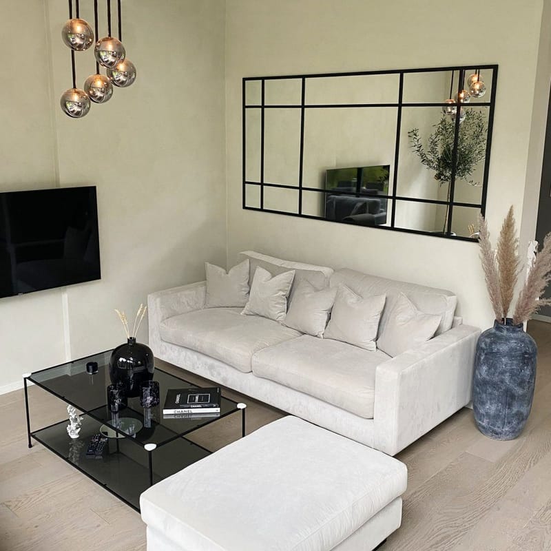 Helkroppsspegel 90x180cm | Spröjsad | Svart ram - Svart - Inredning - Speglar - Helkroppsspegel