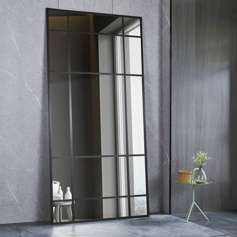 Helkroppsspegel 90x180cm | Spröjsad | Svart ram - Svart - Inredning - Speglar - Helkroppsspegel