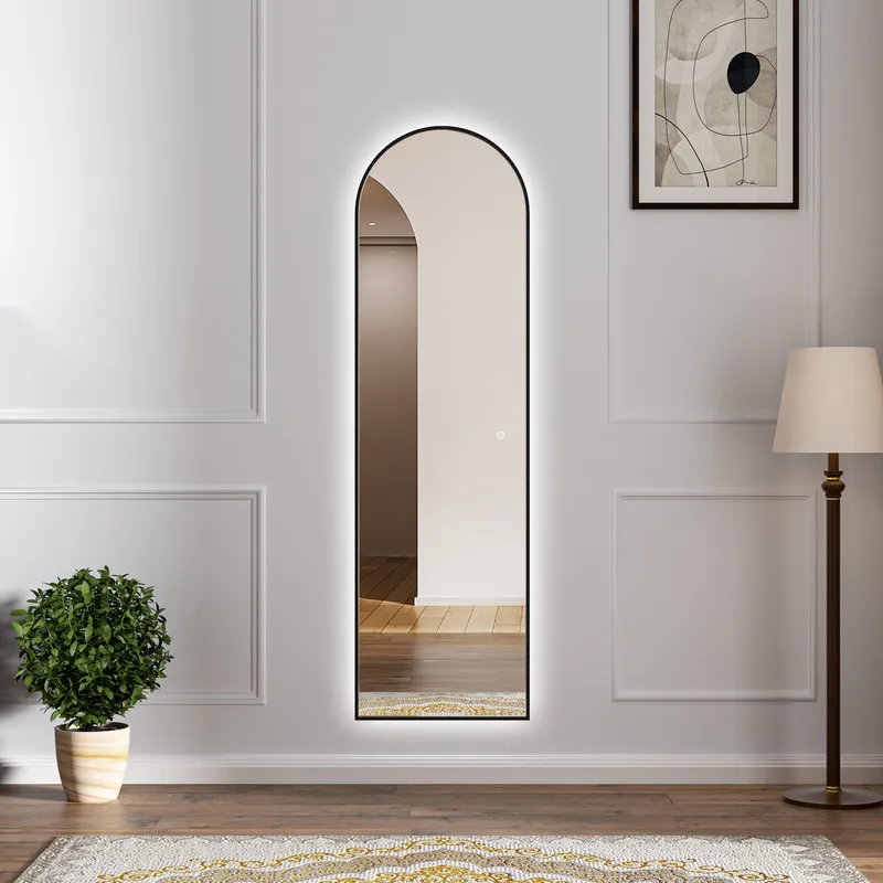 Helkroppsspegel | Valvformad | LED-belysning med dimmer | 170x50 cm | Samira - Inredning - Speglar - Väggspegel