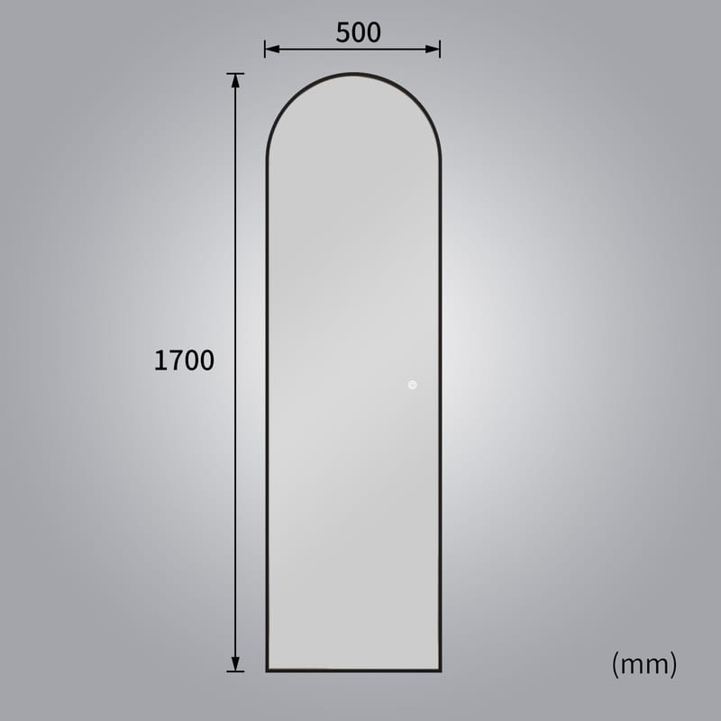 Helkroppsspegel | Valvformad | LED-belysning med dimmer | 170x50 cm | Samira - Inredning - Speglar - Väggspegel