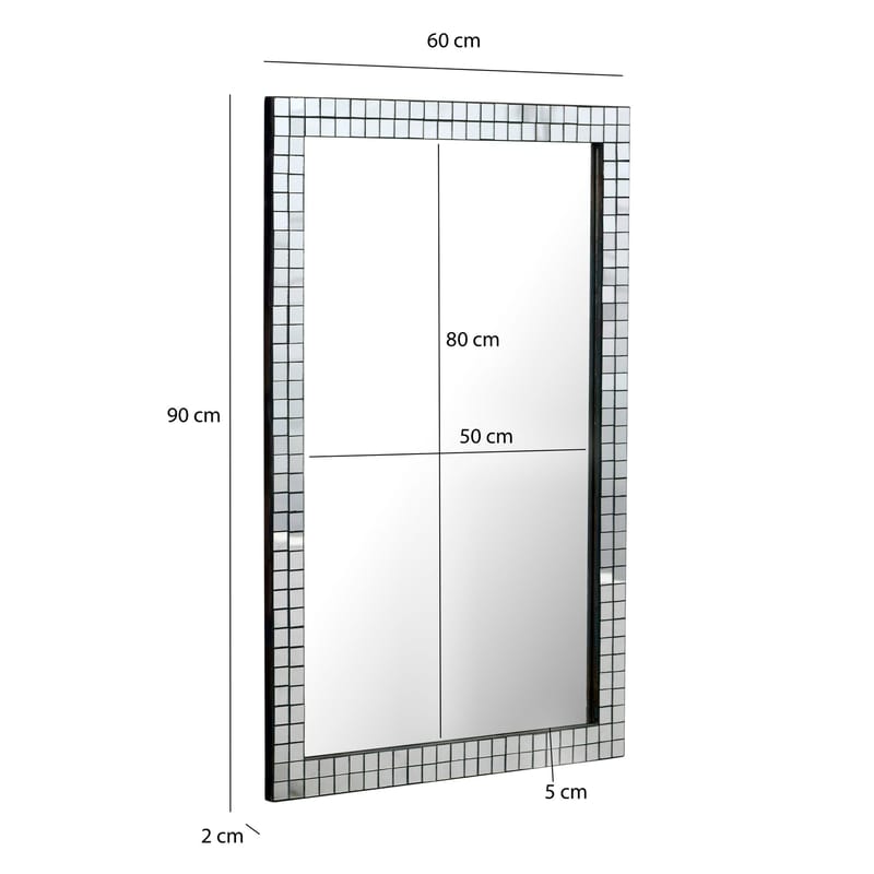 Junilo Väggspegel 60 cm - Silver och svart - Inredning - Speglar - Väggspegel