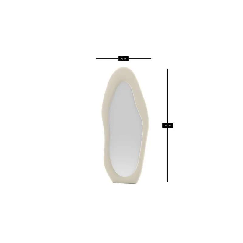 Kuro Golvspegel 70x165 cm - Krämvit - Inredning - Speglar - Helkroppsspegel