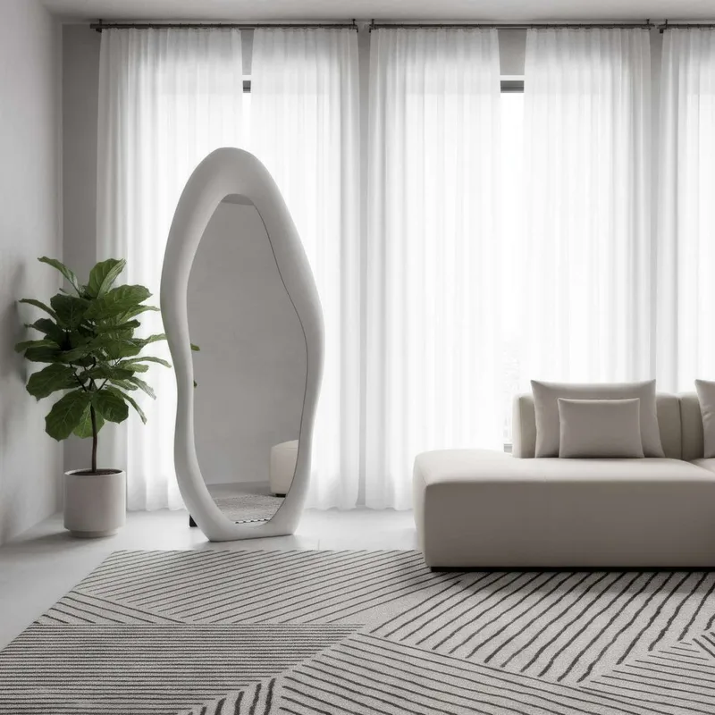 Kuro Golvspegel 70x165 cm - Krämvit - Inredning - Speglar - Helkroppsspegel