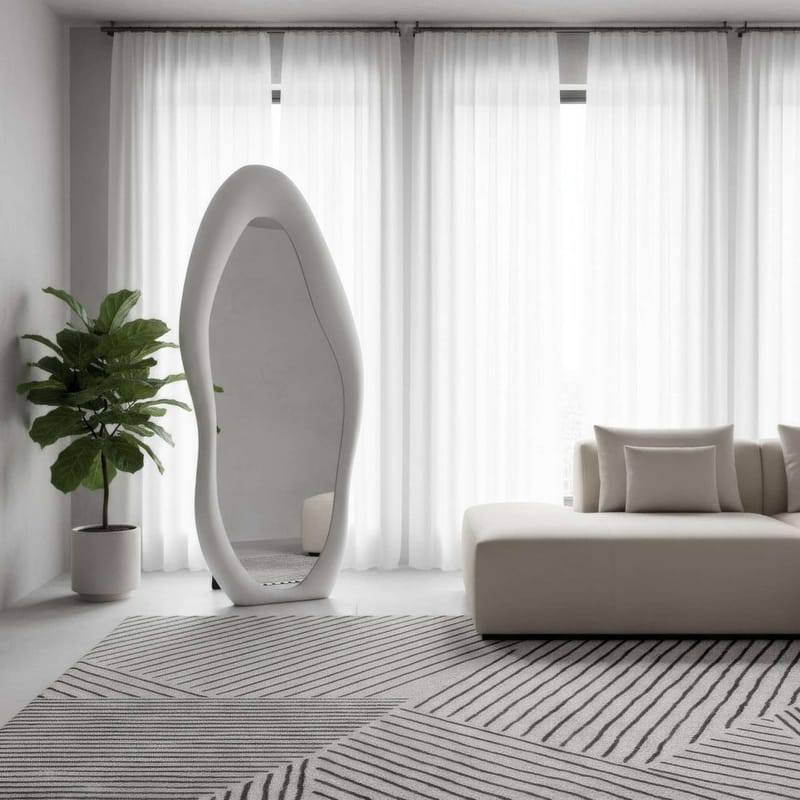 Kuro Golvspegel 70x165 cm - Krämvit - Inredning - Speglar - Helkroppsspegel