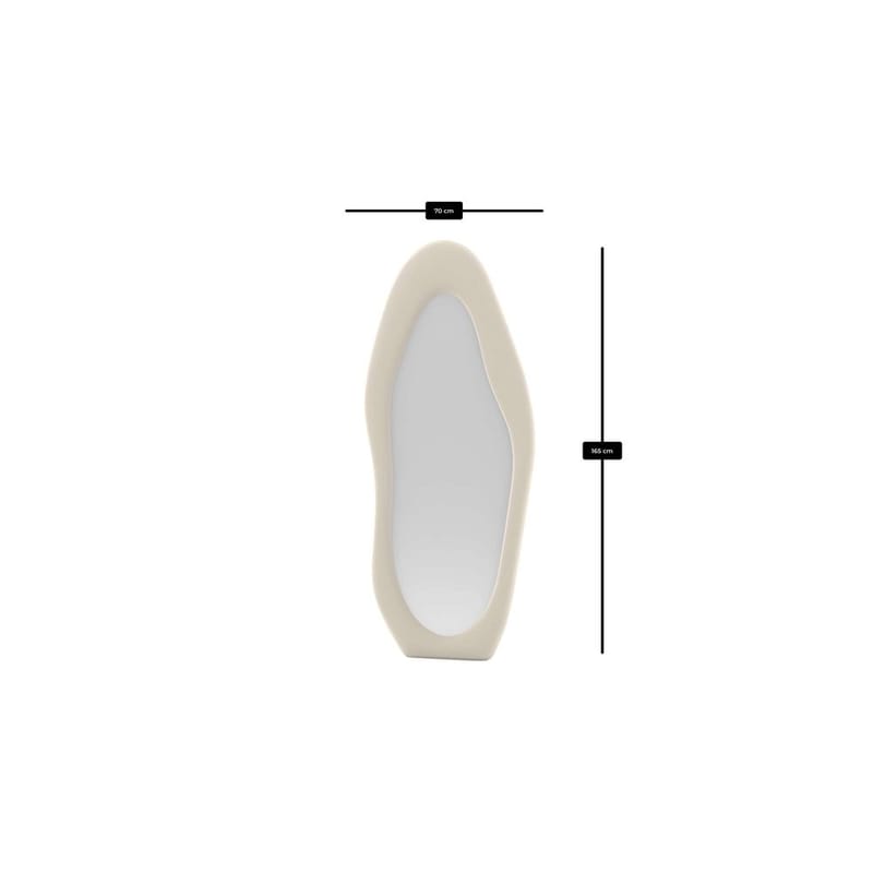 Kuro Golvspegel 70x165 cm - Krämvit - Inredning - Speglar - Helkroppsspegel