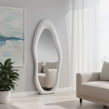 Kuro Golvspegel 70x165 cm - Krämvit - Inredning - Speglar - Helkroppsspegel