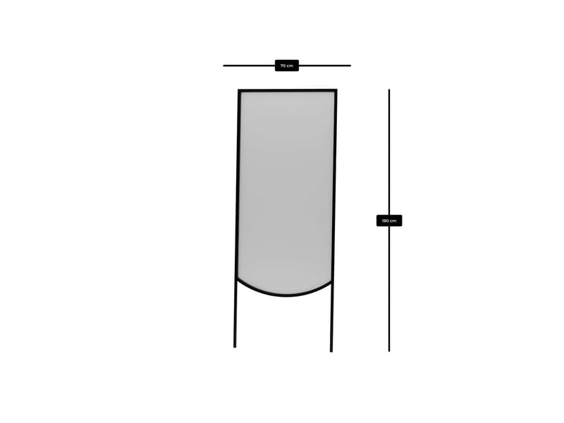 Linor Golvspegel 70x180 cm - Svart - Inredning - Speglar - Helkroppsspegel
